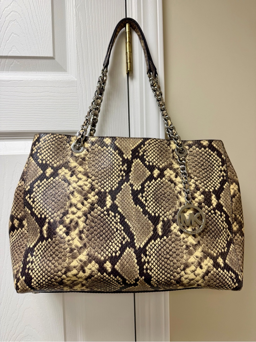 Michael Kors Snake-Print Tote